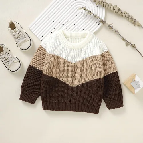 Vista 3 de bebeshopdelageyhu Suéter de punto para bebé niño y niña, sudadera de gran tamaño, sudadera cálida para otoño e invierno