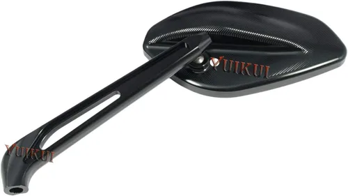 Vista 9 de Espejos universales de motocicleta CNC espejo de aluminio M10 M8 duradero espejo retrovisor para Yamaha FZ-09 2014-2017/FZ1 N 2006-2015/XSR, Negro