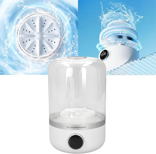 Vista 7 de Portable Cordless Washing Machine, Rechargeable Mini Washer for Baby Clothes, Socks & Small Garments, Ideal for Apartments & Camping, Compact &