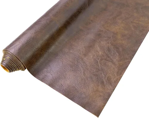 Vista 23 de 2 yardas de 54" x 72" pulgadas, textura de corteza envejecida, tela de piel sintética suave negra, tela de cuero falso negro, vinilo para tapicería