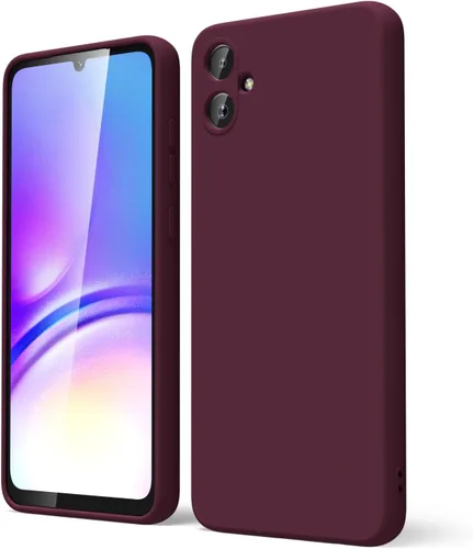 Vista 53 de oakxco Funda para teléfono Samsung Galaxy A12 con agarre de silicona líquida, linda delgada fina suave cubierta de gel de goma TPU lisa para mujeres