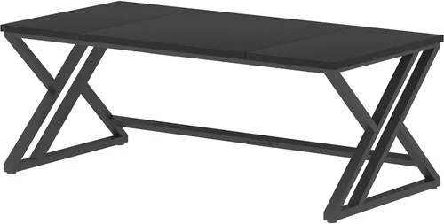 Vista 9 de LVB - Escritorio para computadora negro de 70.8", escritorio grande industrial para PC, escritorio de estudio para oficina en casa, escritorio