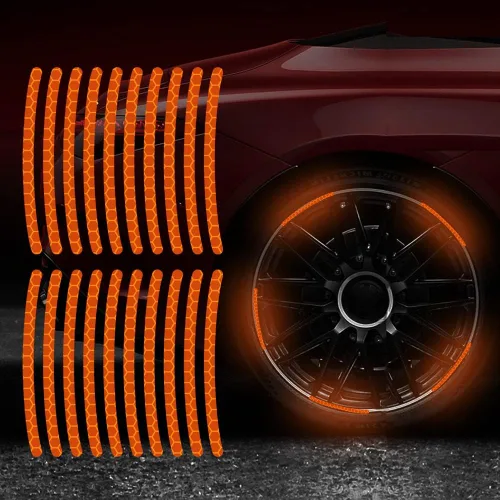 Vista 10 de 40 calcomanías reflectantes a rayas para llantas, calcomanías decorativas de seguridad para llantas de neumáticos para motocicleta, bicicleta, Azul