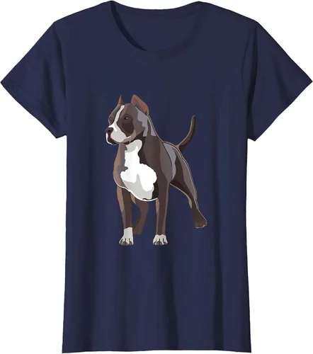 Vista 54 de American Bully Dog Holder Illustration for Dog Lovers T-Shirt Negro