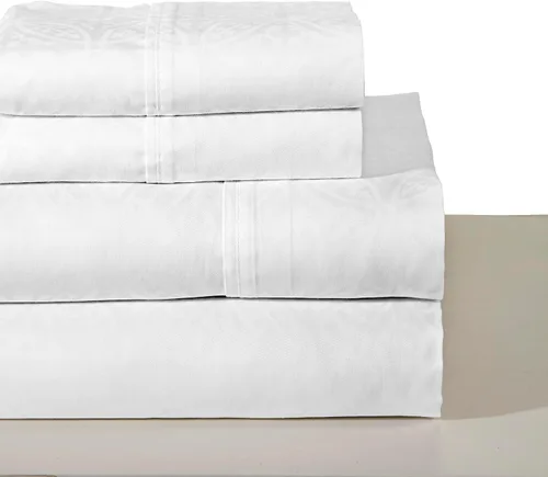 Vista 20 de Pointehaven - Fundas de almohada bordadas de algodón Euro de 300 hilos, Algodón, Bone, Completo