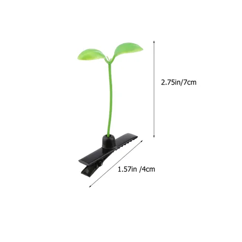 Vista 4 de 40 pinzas para el pelo de brotes de frijol, horquilla de pelo de plantas verdes, horquilla de guisante, pasador de cabello, pasador de hierba lindo