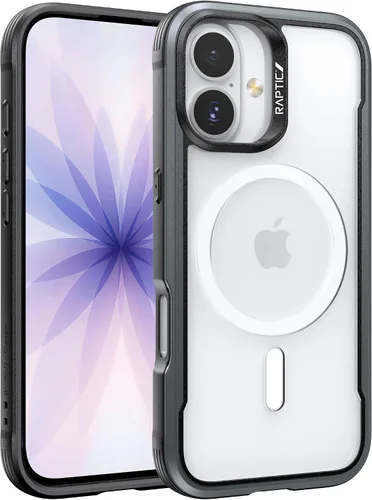 Vista 22 de RAPTIC Shield para iPhone 13 Pro, funda protectora transparente a prueba de golpes, prueba de caídas militares de 10 pies, marco de aluminio
