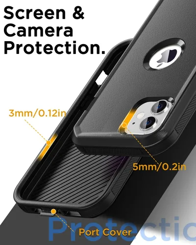 Vista 6 de AICase Funda para iPhone 11, resistente protección contra caídas, cuerpo completo, resistente, a prueba de golpes, militar, resistente, duradera
