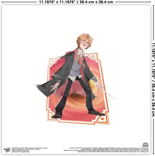 Vista 6 de Trends International Gallery Pops Harry Potter Magic Awakened - Arte gráfico de pared de Ron Weasley, versión sin marco, 12 x 12 pulgadas