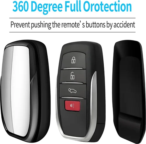 Vista 4 de Tukellen Funda suave para llavero Toyota para Camry 2025 Land Cruiser 2019-2025, Sienna Venza Hilux Fortuner 2021-2025 Highlander Tundra Corolla