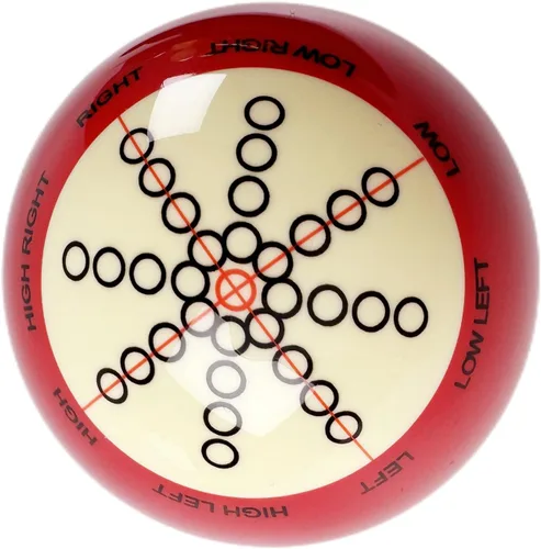 Vista 4 de Bola estándar de billar Pro Cup con 6 puntos rojos 2-1/4 '' 6 oz práctica entrenamiento taco bola