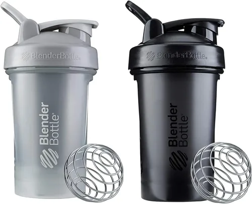 Vista 8 de BlenderBottle Classic v2 - Botella mezcladora de 20 onzas, transparente/negro, y botella mezcladora Classic V2 de 20 onzas, verde esmeralda