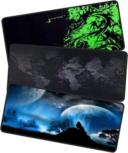 Vista 10 de Mouse pad grande para juegos con base antideslizante, tamaño XXL extendido, pesado, cómodo, plegable para computadora de escritorio, laptop, Mapa-2