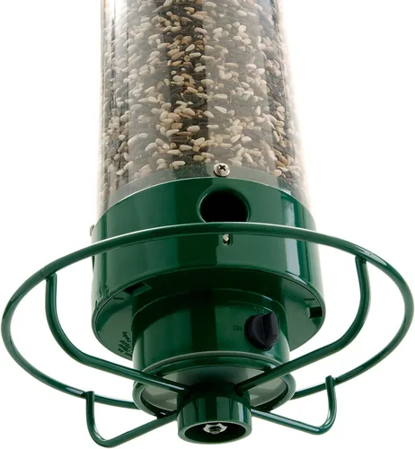 Vista 15 de Comederos para pájaros a prueba de ardillas Droll Yankees para exteriores - YF-M - Flipper, perchas plegables, capacidad de semillas de 5 libras