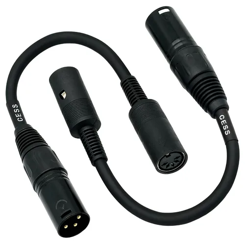 Vista 4 de CNCESS CESS-279 DIN - Cable adaptador MIDI hembra de 5 pines a XLR macho de 3 pines, cable convertidor de 6 pulgadas para sintetizadores, teclados