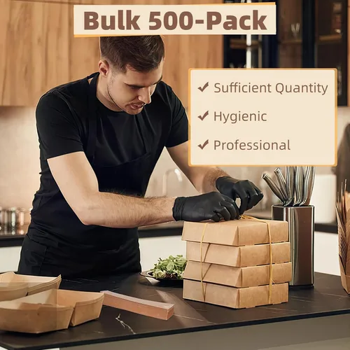 Vista 6 de Cabilock 500 fundas para palillos, bolsas de embalaje desechables de papel Kraft, funda impermeable para cubiertos, soporte para cubiertos, bolsa