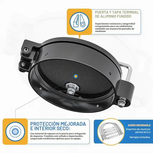 Vista 4 de AA Products - Kit universal de transporte de conductos para tubería de PVC de 4 pulgadas, no requiere perforación, negro