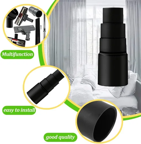 Vista 7 de Accesorios de vacío, kit de herramientas de limpieza al vacío de 1 1/4 pulgadas para accesorios de aspiradora de tienda con varitas de extensión