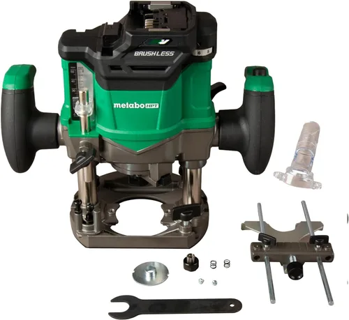 Vista 13 de Metabo HPT Fresadora de Inmersión Inalámbrica, Fresadora de Velocidad Variable de 36V, Hasta 46 Pies por Minuto, Diseño Ligero de 6.9 Libras, Luz