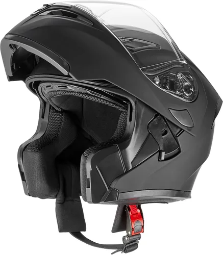 Vista 6 de Rapido Boutique Collection - Casco modular de cara completa con doble visera para motos de nieve, aprobado por DOT