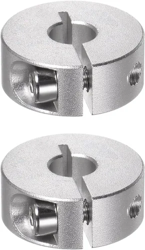 Vista 9 de HARFINGTON Collar de eje de 2 piezas de 0.236 in de diámetro de aleación de aluminio con tornillo dividido collares de abrazadera, 0.787 in