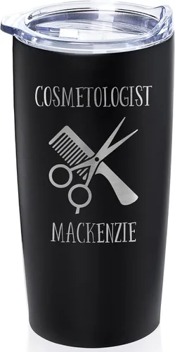 Vista 9 de Lifetime Creations Vaso de dentista personalizado grabado con tapa de 20 onzas (negro) – Regalo personalizado para dentista, taza de viaje de café