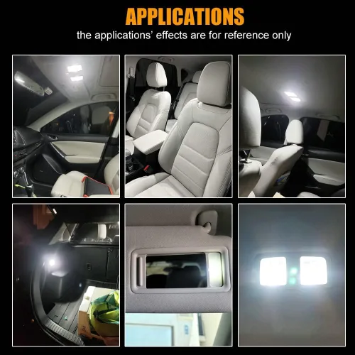 Vista 6 de EBAIFUN Kit de luz interior LED blanca de 11 piezas compatible con Mazda CX-5 2013 2014 2015 2016 2017 2018 2019 2020 2021 Map Dome Trunk Vanity
