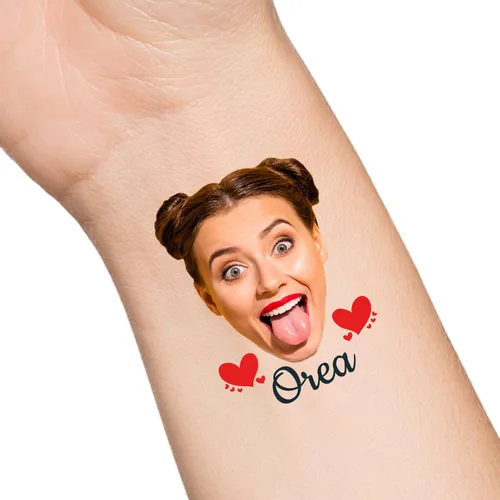 Vista 35 de Tatuajes temporales personalizados con texto de nombre, tatuaje temporal personalizado con logotipo fotográfico para adultos, parejas, mujeres
