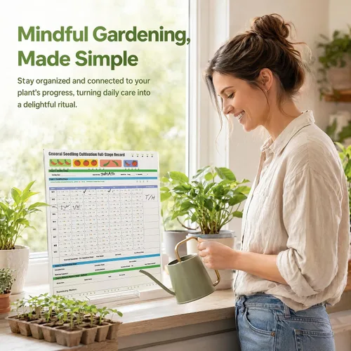 Vista 6 de Acrylic Reusable Seedling Cultivation Record Board for Seed Starter Tray Seedling Tray (1PCS)