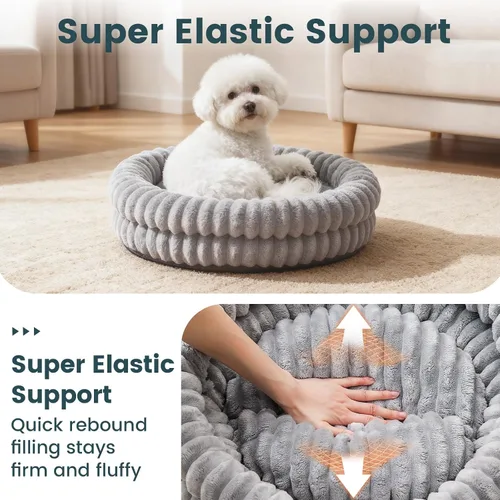 Vista 8 de Cama para gatos, bonita cama para gatos de interior y perros Gris