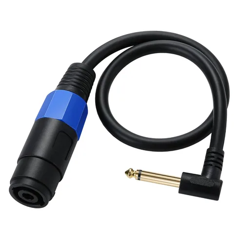 Vista 8 de Cable de altavoz mono 1/1.6 - 19.7 in/0.5FT Speakon a 1/4 TS Plug Adaptador de audio para altavoz DJ/PA Speakon hembra a 1/4 macho recto