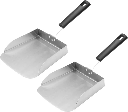 Vista 9 de Cuchara grande para plancha tipo Hibachi Pala de alimentos para arroz frito Mover alimentos para parrilla superior plana accesorios
