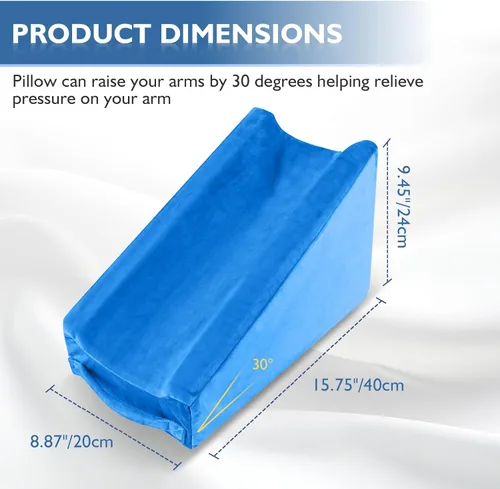 Vista 4 de Almohada de elevación de brazo, almohada de elevación de cuña de brazo excelente, almohada ergonómica de apoyo para codo para dormir, almohadilla