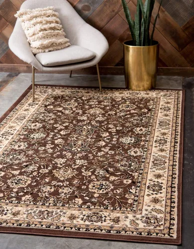 Vista 30 de Unique Loom Sialk Hill Collection - Alfombra de área Washington (6' 1" x 9' Rectángulo Burdeos/Crema)