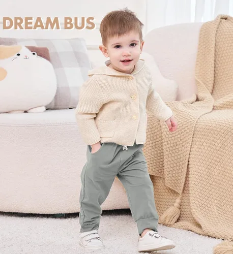 Vista 2 de DREAM BUS Pack of 3 Toddler Jogger Pants with Pocket Toddler Sweatpants Toddler Boy Pants Baby Boy Pants Toddler Leggings