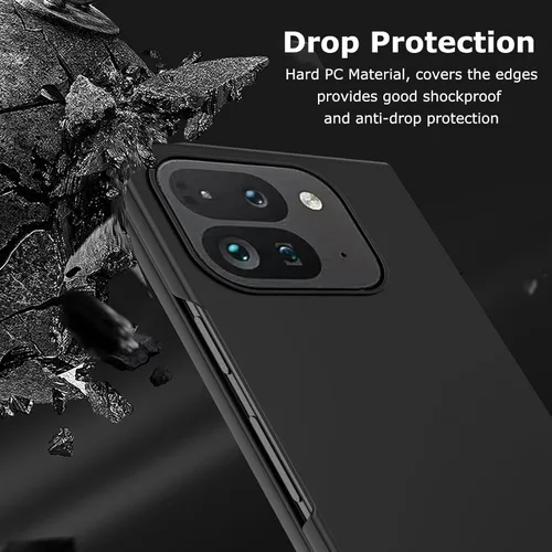 Vista 3 de Funda para Google Pixel 10 Pro Fold con protector de pantalla frontal, ultra fina mate duro PC caso resistente a los arañazos cubierta protectora