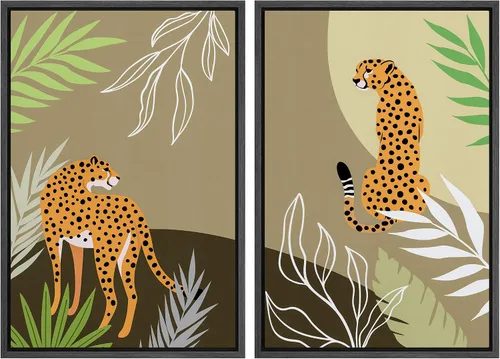 Vista 50 de MUDECOR Lienzo enmarcado para pared, bosque brumoso, reflejos, paisaje tranquilo, ilustraciones modernas, arte decorativo, bohemio, tranquilo/zen