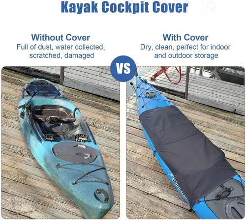 Vista 5 de Explore Land Cubierta universal impermeable para cabina de kayak, cubierta de sello para cabina de kayak para interior y exterior, regular de 44 x