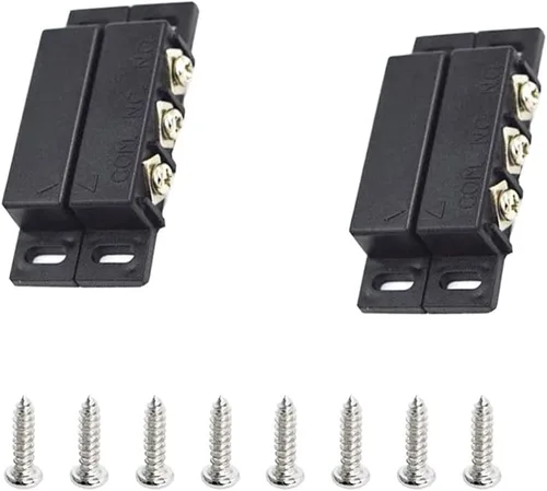 Vista 4 de Interruptor magnético MC-31B NC/NO de montaje en superficie con cable para ventana de puerta, interruptor magnético de puerta, sensor de contacto