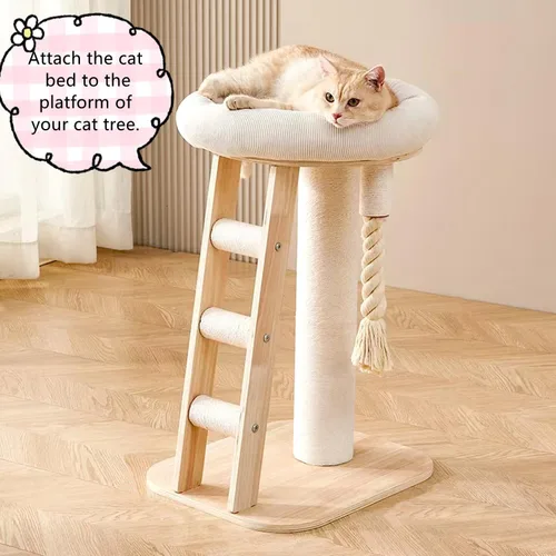 Vista 5 de SHENGOCASE Piezas de repuesto redondas para torre de árbol de gato, cojín redondo para acurrucarse, complemento para cama de perro, accesorios