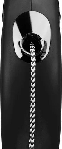 Vista 3 de Flexi - New Classic - Correa retráctil de cuerda para perros o gatos - XS, negro, 18 libras (8 kg), 10 pies (3 m)