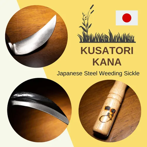 Vista 3 de Herramienta de jardinería japonesa de mano Weeder Kana Hoe Hecho en Japón