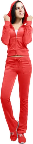 Vista 4 de NE People - Conjunto para mujer casual de terciopelo con cremallera talla S-3XL