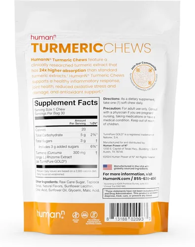 Vista 6 de HumanN Masticables D3 + K2 y cúrcuma