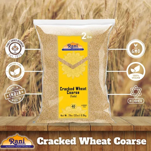Vista 6 de Rani - Trigo grueso agrietado (trigo fada/bulgur #3) 32 onzas (2 libras) 32.03 oz ~ Todo natural Vegano Apto para gluten Sin OMG Kosher