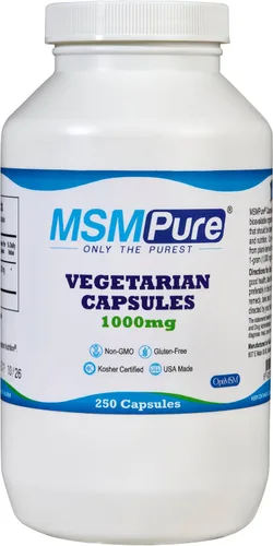 Vista 2 de KALA HEALTH MSMPure MSM Cápsulas 250 unidades y crema muscular y articular paquete de 2 onzas