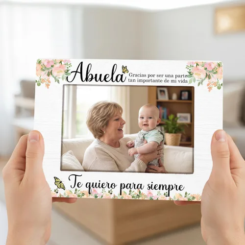 Vista 6 de Abuela - Marco de fotos de 4 x 6 pulgadas, regalo de abuela española para cumpleaños, Navidad, marco de fotos de Abuela Te Quiero para Siempre de 4