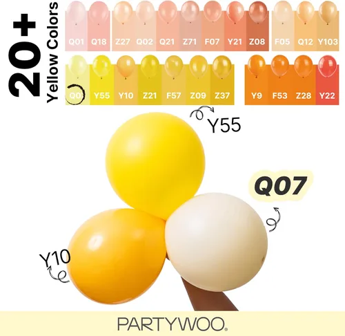 Vista 302 de PartyWoo 50 globos de látex color piel albaricoque, globos de helio boho de Albaricoque-f05