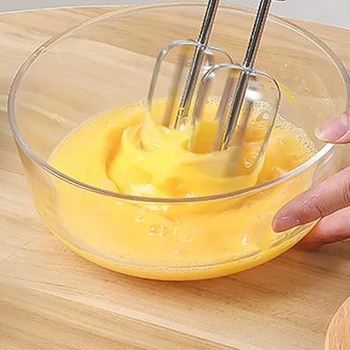 Vista 2 de Drill Mixer Attachment, Stainless Steel Stirring Rod Hand Mixer Attachments Reinforced Meat Paste Whisk Extended for Household and Construction