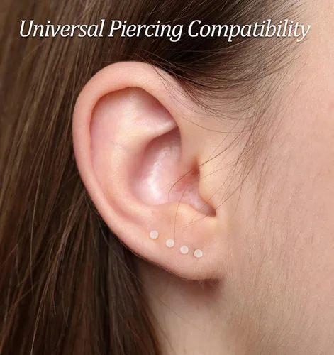 Vista 4 de Piercing de labio transparente, 28 piezas de joyería transparente para piercing de nariz para mujeres y hombres, aretes transparentes para nariz